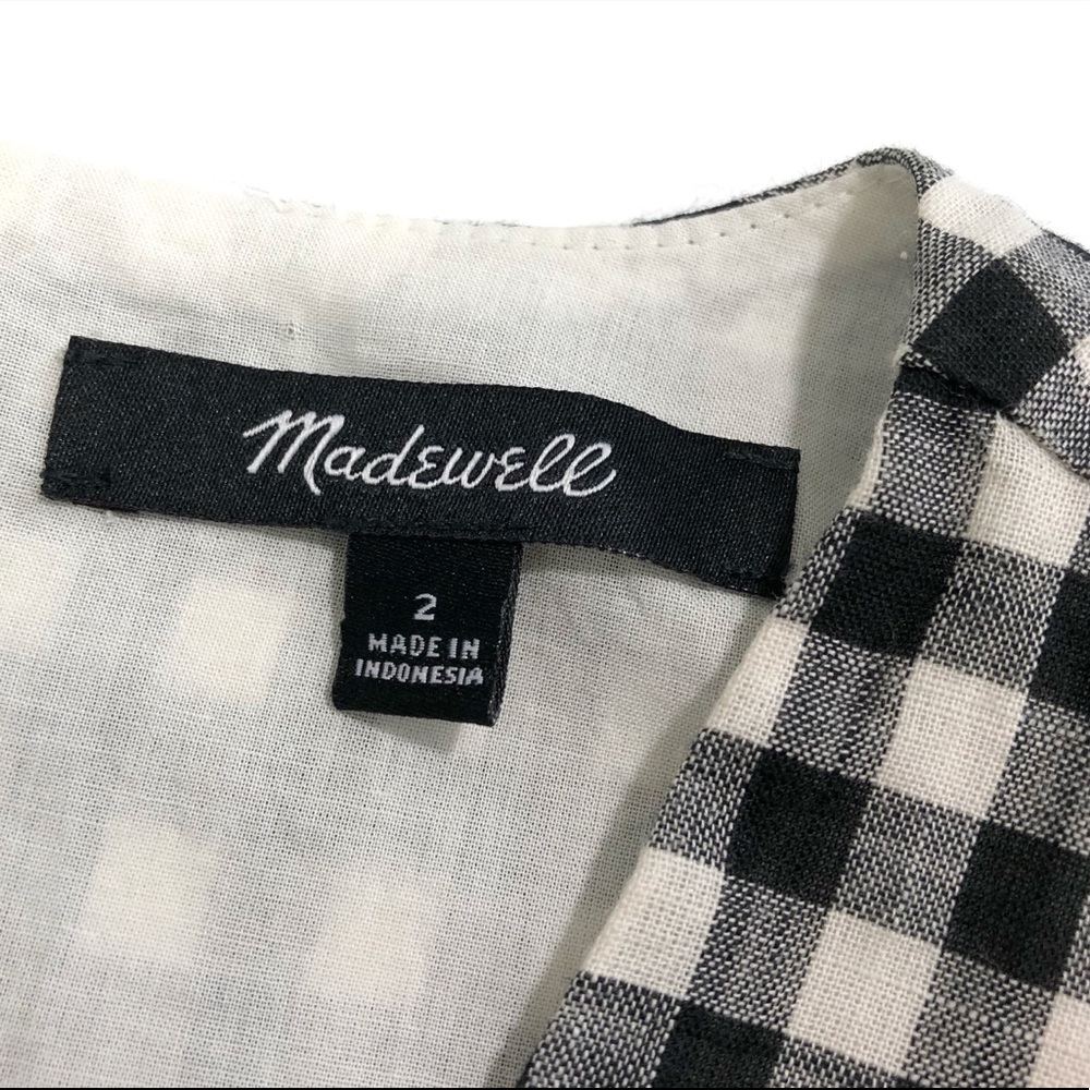 Madewell Gingham Flutter Sleeve Dress - Picture 7 of 8
